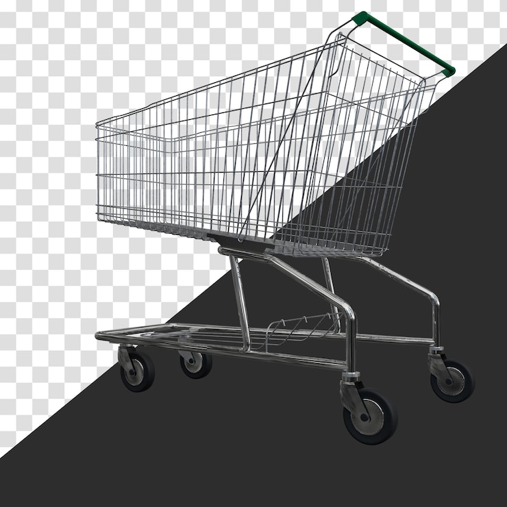 PSD carrinho de supermercado vazio