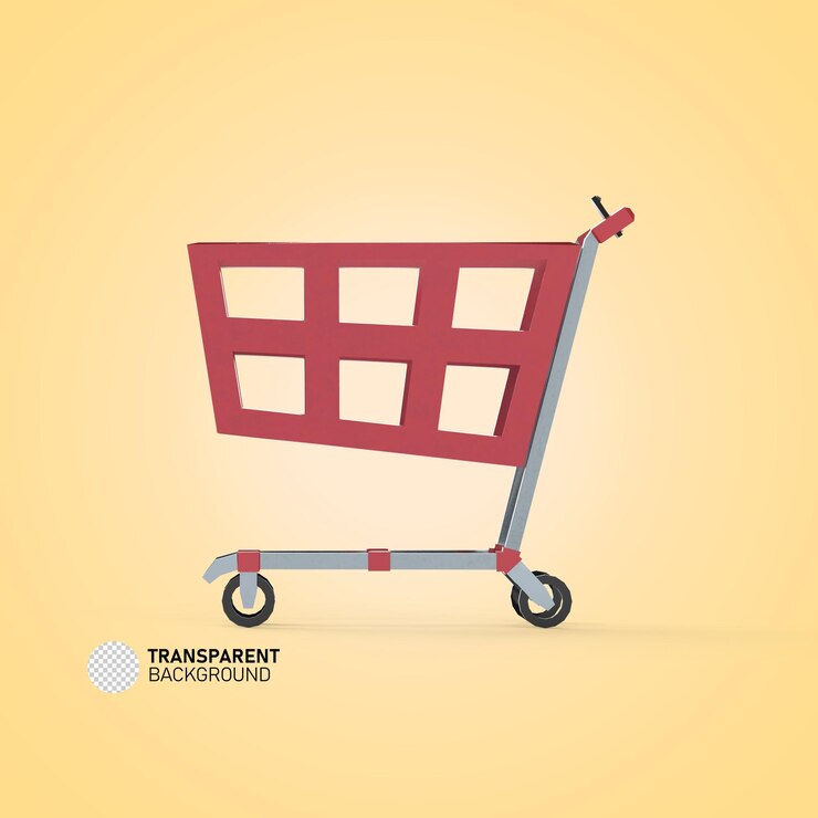 PSD el carrito de compras 3d
