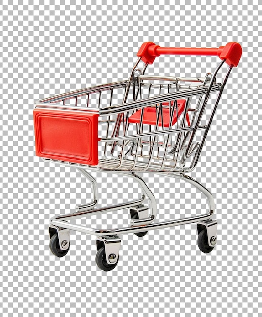 Carrito de compras aislado sobre un fondo transparente