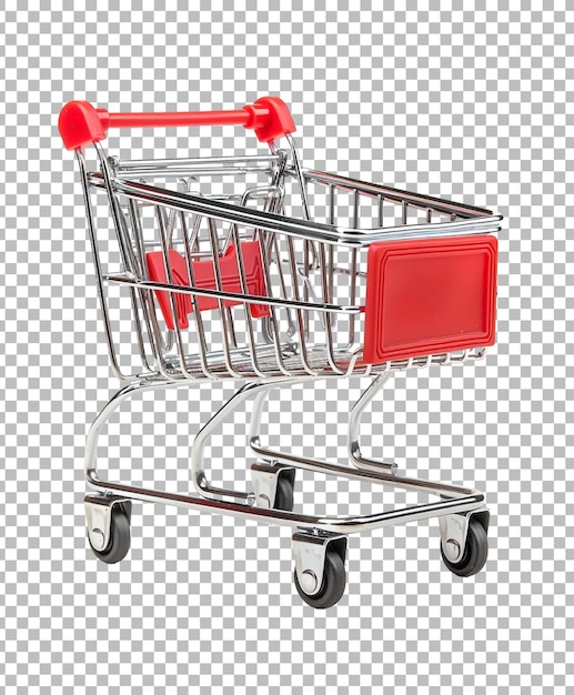 Carrito de compras aislado sobre un fondo transparente