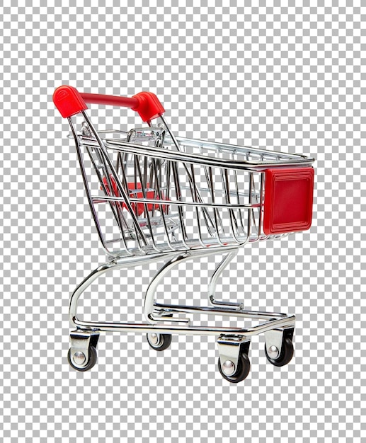 Carrito de compras aislado sobre un fondo transparente