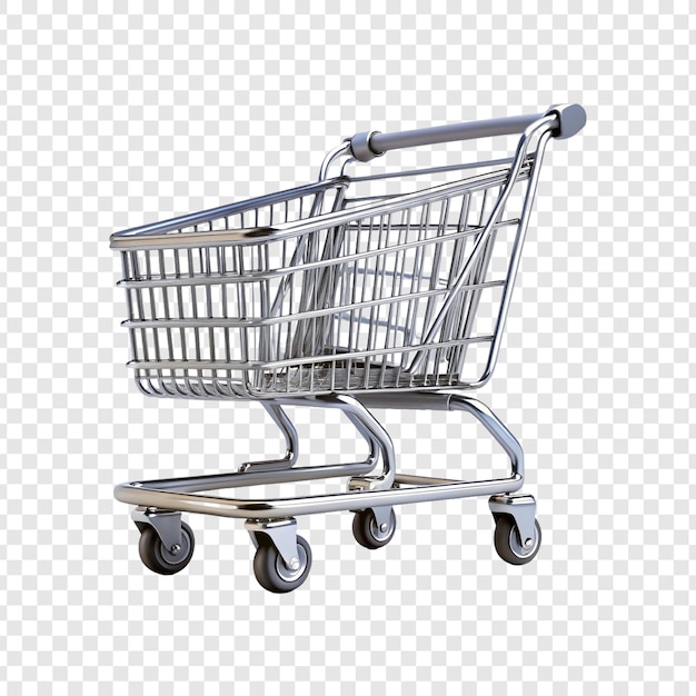 El carrito de compras vacío aislado en un archivo PNG de fondo transparente