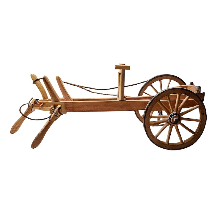 PSD carrito de madera con una sola rueda