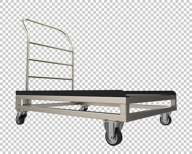 Carro de almacén en la ilustración de renderizado 3d de fondo transparente