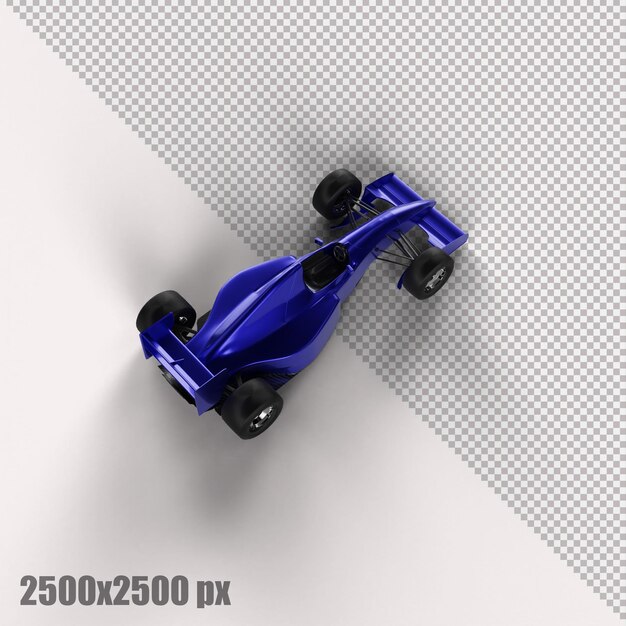 PSD carro azul realista de fórmula 1 em renderização 3d