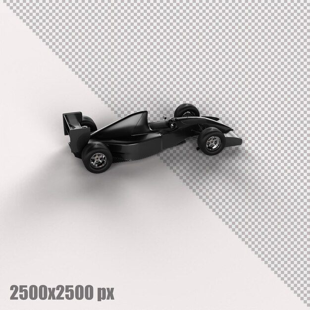 PSD carro cinza realista de fórmula 1 em renderização 3d