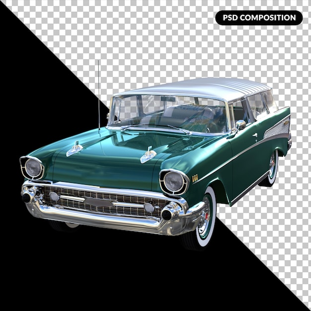 Carro clássico isolado 3d
