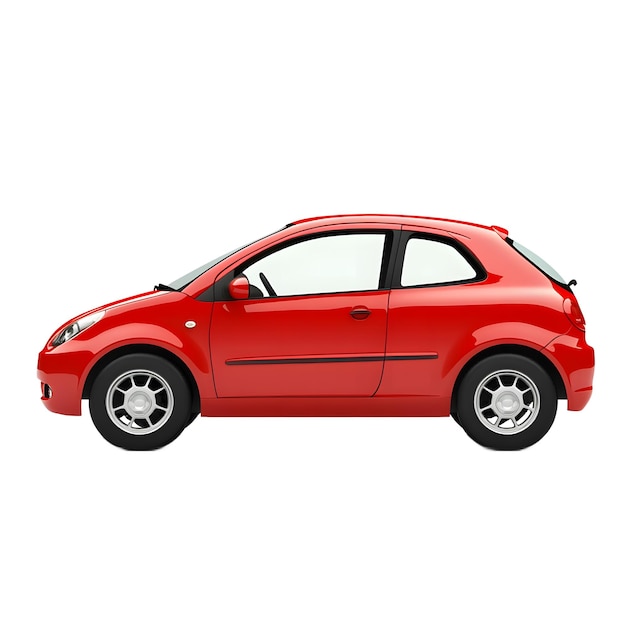 Carro com hatchback vermelho