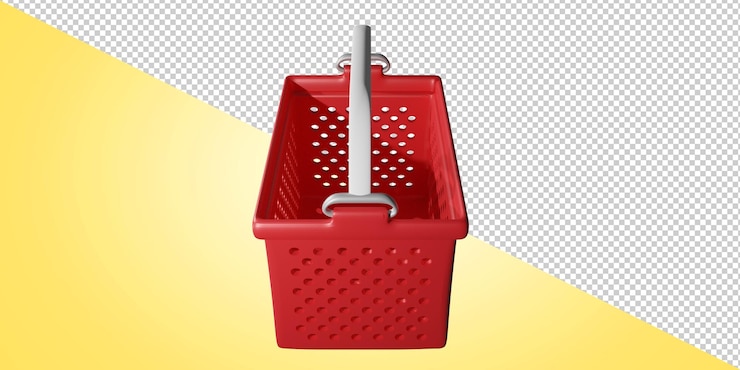 PSD carro de la compra multiángulo 3d