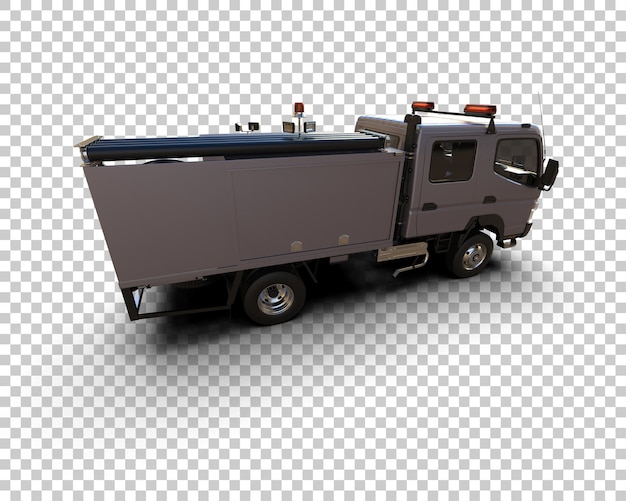 PSD carro de bombeiros isolado no fundo ilustração de renderização 3d