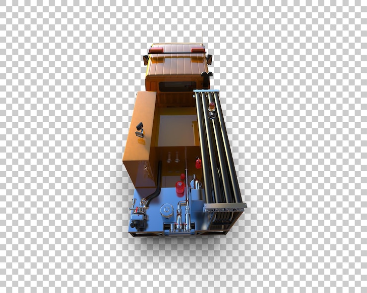 PSD carro de bombeiros isolado no fundo ilustração de renderização 3d