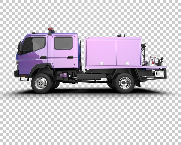 Carro de bombeiros isolado no fundo ilustração de renderização 3d