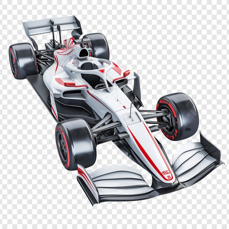 PSD carro de corrida de fórmula 1 branco