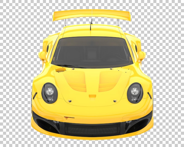 Carro de corrida em fundo transparente. renderização em 3d - ilustração