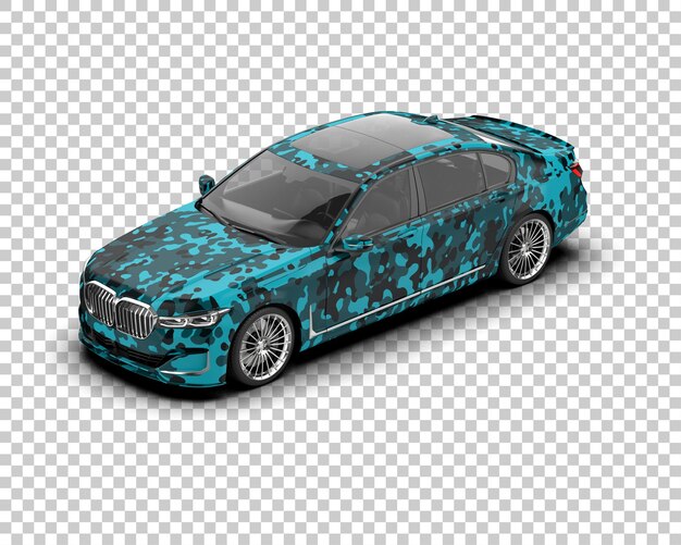 PSD carro de luxo isolado no fundo ilustração de renderização 3d