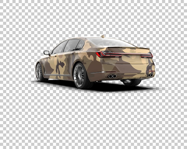 PSD carro de luxo isolado no fundo ilustração de renderização 3d