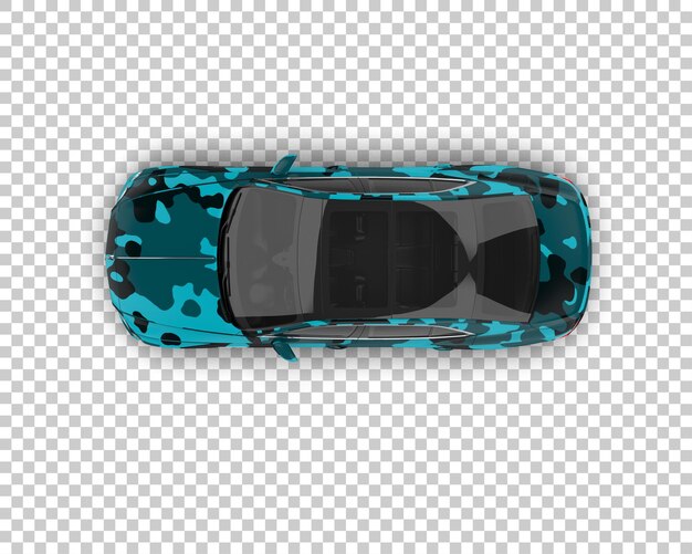 PSD carro de luxo isolado no fundo ilustração de renderização 3d