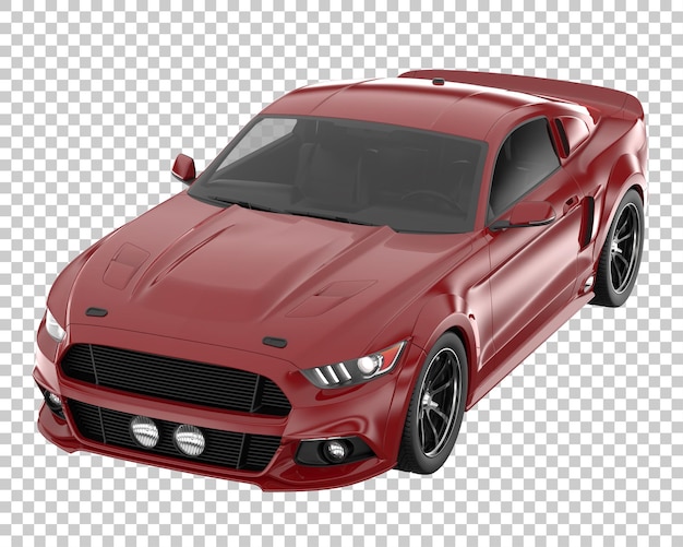 Carro do músculo em fundo transparente. renderização em 3d - ilustração