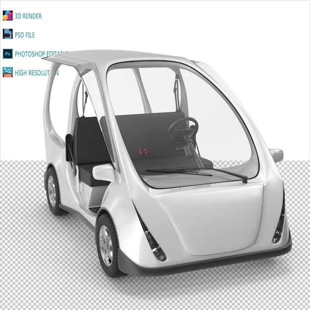 PSD carro elétrico 3d render psd