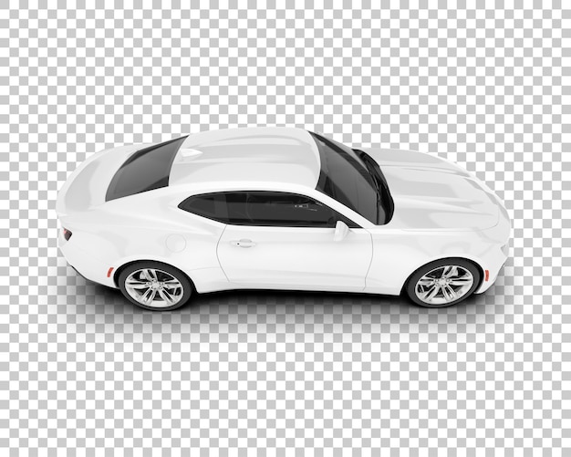 PSD carro esporte branco na ilustração de renderização 3d de fundo transparente