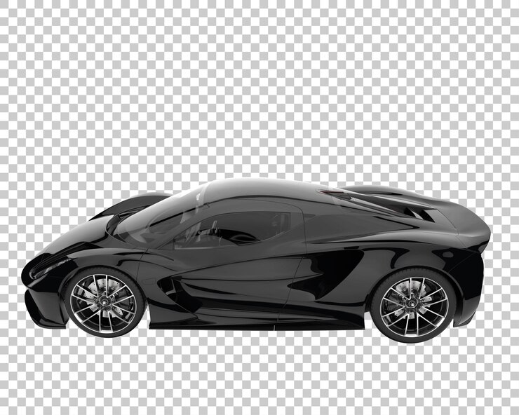 PSD carro esporte em fundo transparente. renderização 3d - ilustração