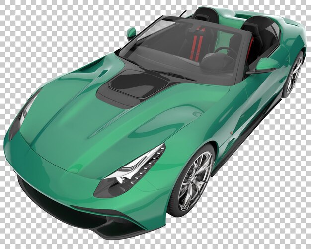 PSD carro esporte em fundo transparente. renderização 3d - ilustração