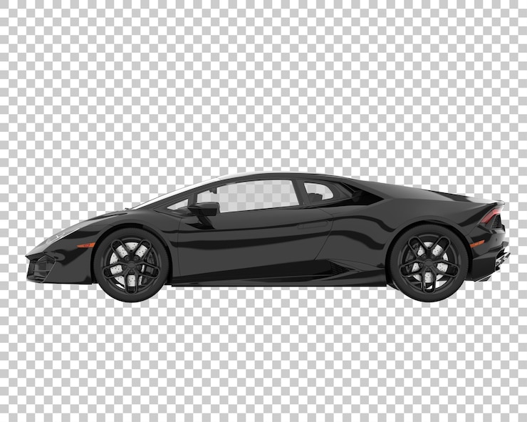 PSD carro esporte em fundo transparente. renderização 3d - ilustração