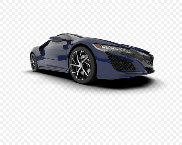 Carro esportivo Acura NSX azul em fundo branco