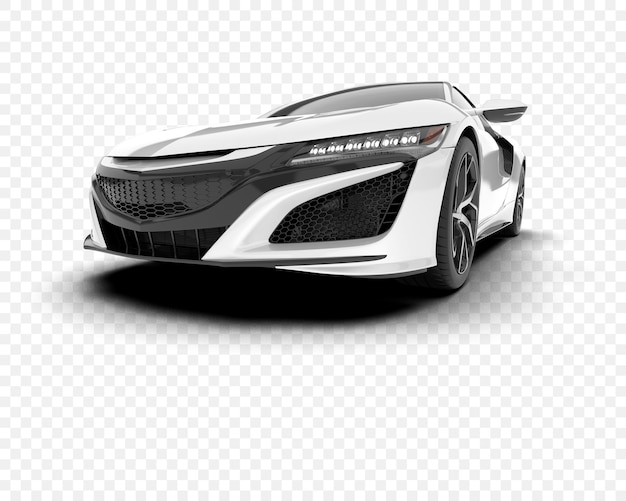 Carro esportivo branco com um design elegante