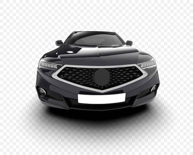 Carro esportivo de luxo preto com um design moderno e um acabamento metálico brilhante