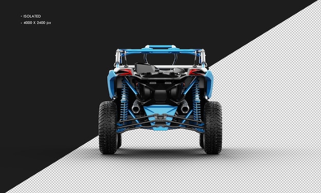 PSD carro esportivo offroad azul realístico isolado da vista traseira