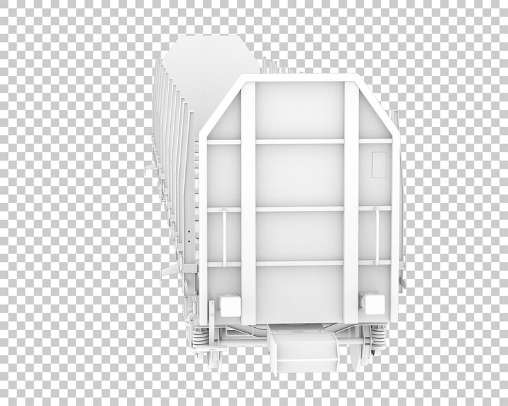 PSD carro de estaca aislado sobre fondo transparente ilustración de renderizado 3d
