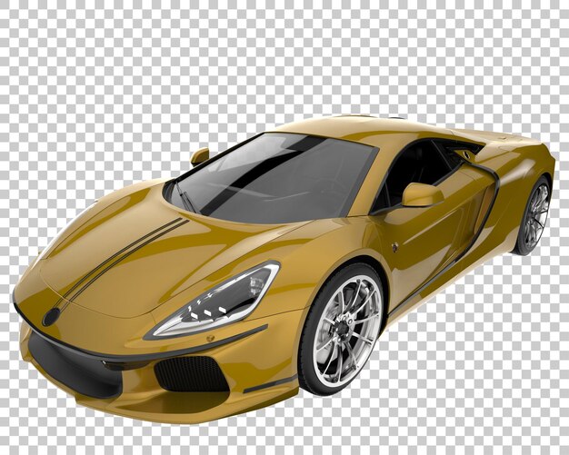 PSD carro hiper em fundo transparente. renderização 3d - ilustração