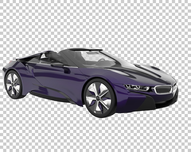 Carro hiper em fundo transparente. renderização 3d - ilustração