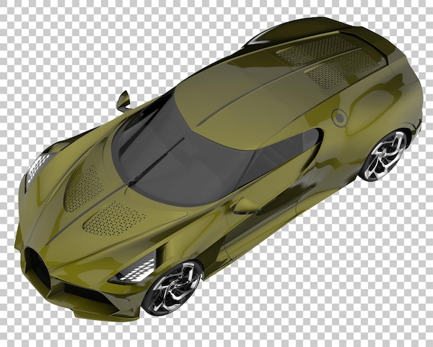 Carro hiper em fundo transparente. renderização 3d - ilustração