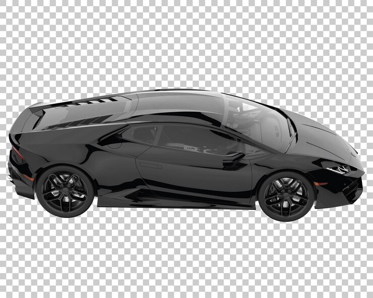 PSD carro hiper em fundo transparente. renderização 3d - ilustração