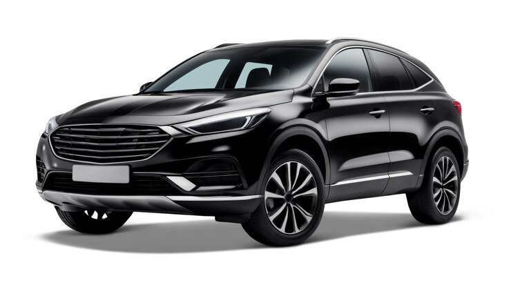PSD carro isolado preto