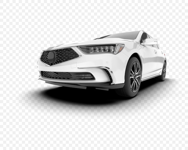 Carro moderno branco na estrada