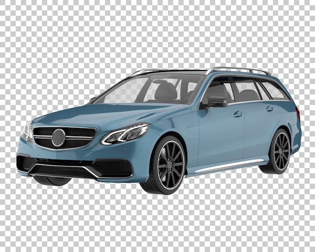 Carro moderno em fundo transparente. renderização em 3d - ilustração