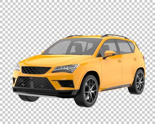 Carro moderno em fundo transparente. renderização em 3D - ilustração