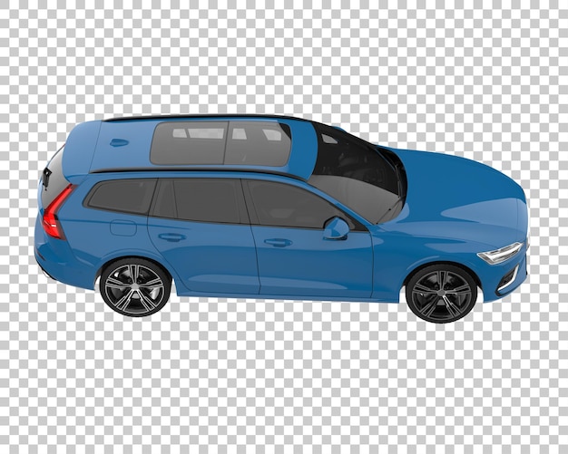 Carro moderno em fundo transparente. renderização em 3d - ilustração