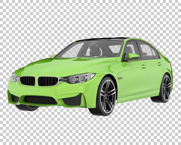 Carro moderno em fundo transparente. renderização em 3d - ilustração