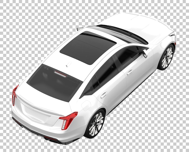 Carro moderno em fundo transparente. renderização em 3d - ilustração