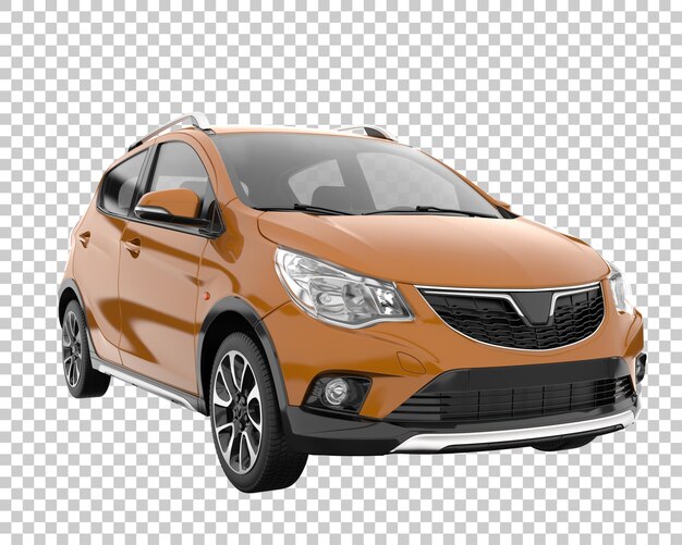 PSD carro moderno em fundo transparente. renderização em 3d - ilustração