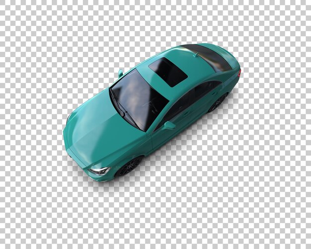 Carro moderno realista isolado no fundo ilustração de renderização 3d