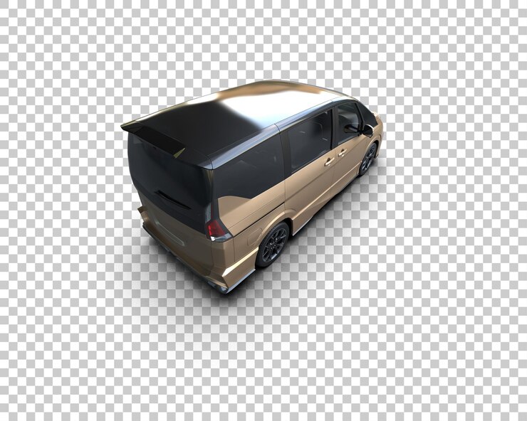 PSD carro moderno realista isolado no fundo ilustração de renderização 3d