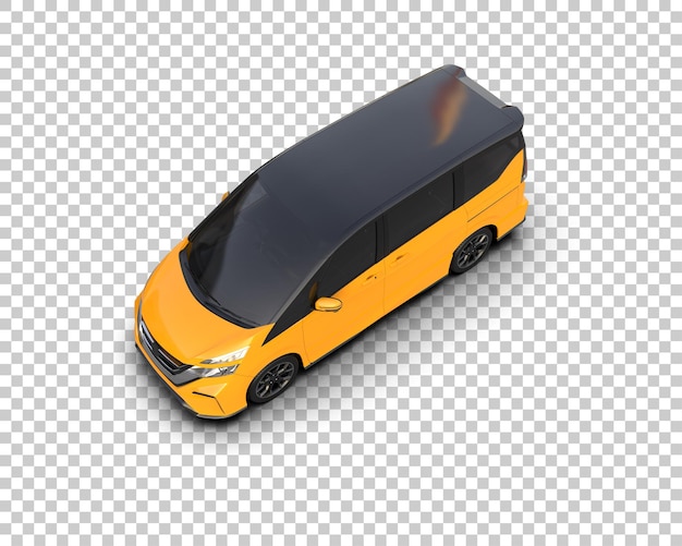 Carro moderno realista isolado no fundo ilustração de renderização 3D
