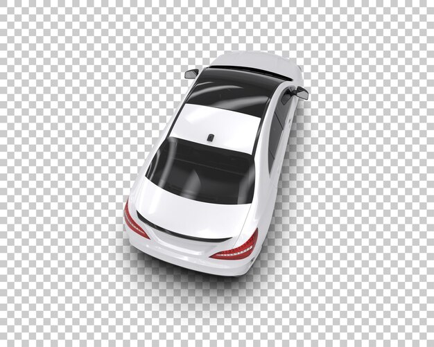 PSD carro moderno realista isolado no fundo ilustração de renderização 3d