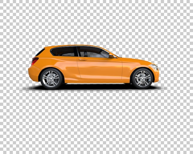 Carro moderno realista isolado no fundo ilustração de renderização 3D