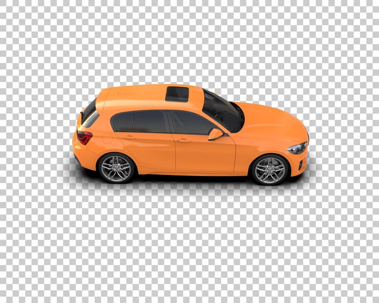 PSD carro moderno realista isolado no fundo ilustração de renderização 3d